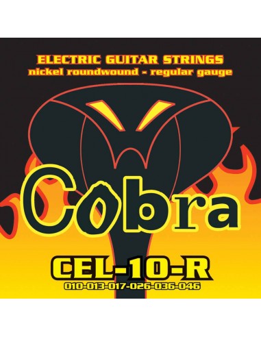 Muta Set di Corde Per Chitarra Elettrica Cobra 010-046 Avvolgimento Nichelato Tensione Regolare CEL-10-R